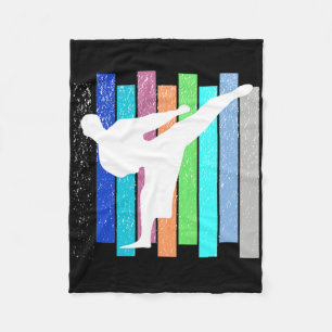 Vintage Karate Judo Kickboxing Wrestling Men Women Fleece Blanket