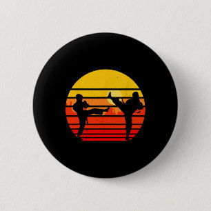 Vintage Karate Kids Martial Arts Fighter Retro Kar 6 Cm Round Badge