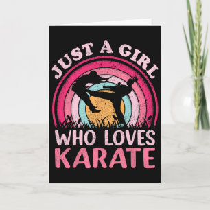 Vintage Karate Martial Arts Just A Girl Who Loves  Card