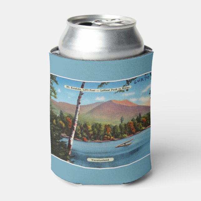 Vintage Katahdin Postcard Can Cooler (Can Front)