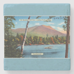 Vintage Katahdin Postcard Stone Coaster