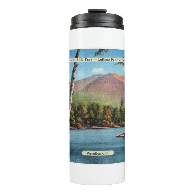 Vintage Katahdin Postcard Thermal Tumbler (Front)