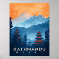 Vintage Kathmandu Temple Nepal