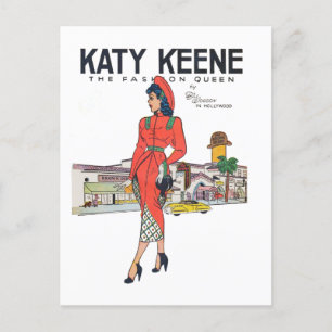 Vintage Katy Keene Hollywood Fashion Postcard