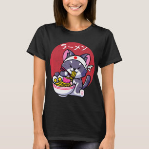 Vintage Kawaii Anime Ramen Cat Japanese Food Gift T-Shirt