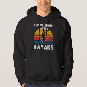 Vintage Kayaking For Men Women Kayak Paddling   Hoodie