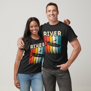 Vintage Kayaking, River Adventure Canoe T-Shirt