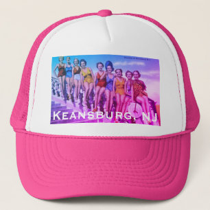 Vintage Keansburg, NJ Beach Scene - Jersey Shore Trucker Hat