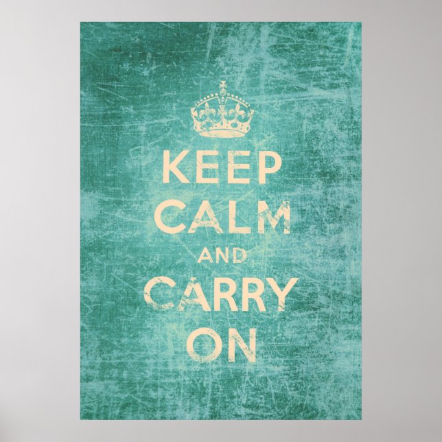 Vintage keep calm and carry on poster (Front)