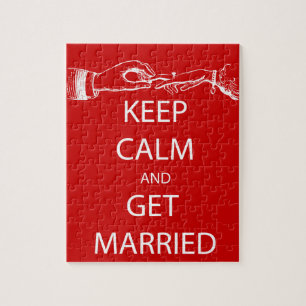 Vintage KEEP CALM  GET MARRIED Jigsaw Puzzle