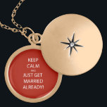 Vintage KEEP CALM  GET MARRIED Locket Necklace<br><div class="desc">Vintage KEEP CALM  GET MARRIED Already!</div>