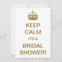 Vintage Keep Calm it's a Bridal Shower!