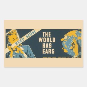 Vintage “Keep Mum” stickers