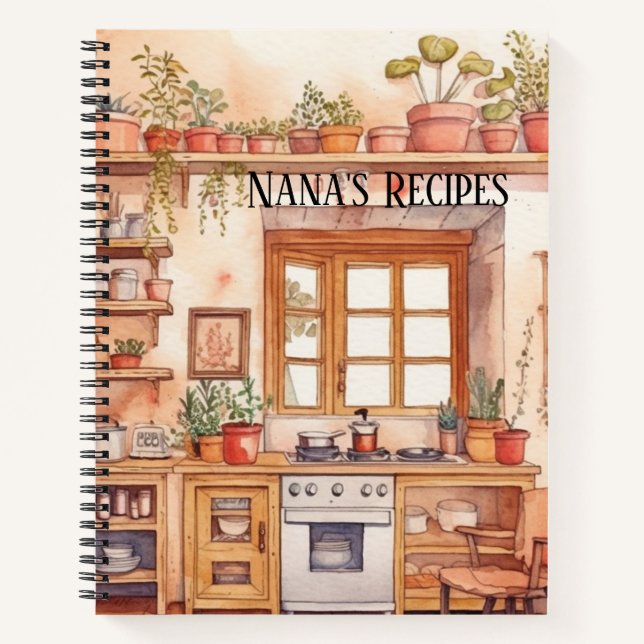 Vintage Keepsake Recipe Rustic Heirloom Notebook (Front)