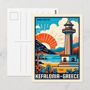 vintage kefalonia greece travel souvenirs postcard