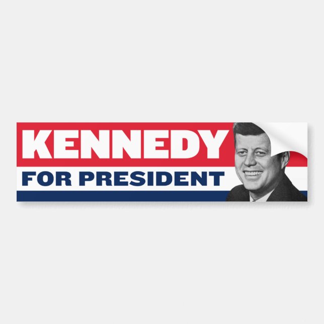 Vintage Kennedy Johnson 1960 Kennedy 1960 Bumper Sticker (Front)
