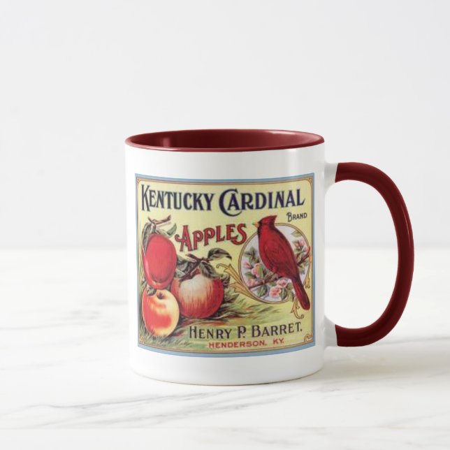 Vintage Kentucky Cardinal Apples, Henry P Barret,  Mug (Right)