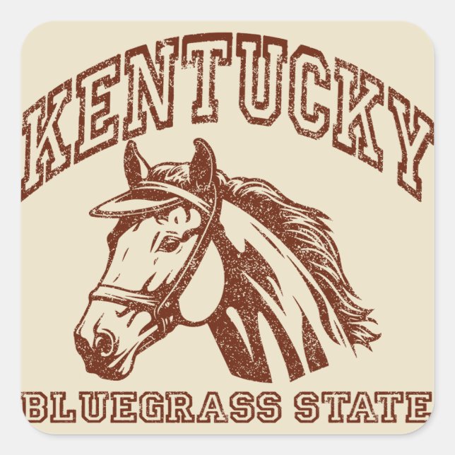 Vintage Kentucky Square Sticker (Front)