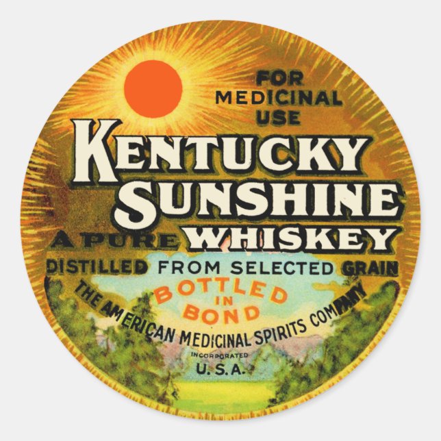Vintage Kentucky Whiskey Label (Front)
