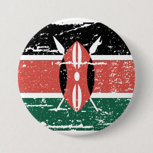 Vintage Kenya Flag 7.5 Cm Round Badge