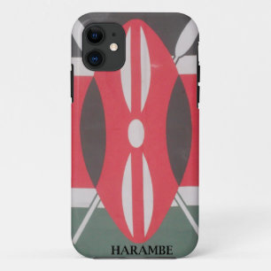 Vintage Kenya Flag Harambe Design iPhone 11 Case