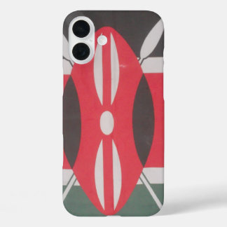 Vintage Kenya Flag Harambe Design iPhone 16 Plus Case