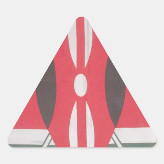 Vintage Kenya Flag Harambe Design Triangle Sticker (Front)