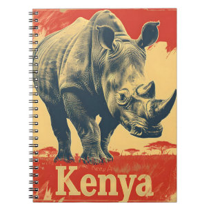 Vintage Kenya Rhino Notebook