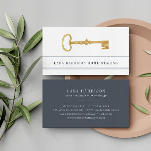 Vintage Key   Home Staging Business Card