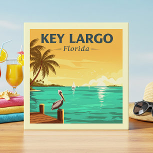 Vintage Key Largo Florida Tile