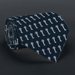 Vintage Key Pattern on  Navy Blue Real Estate Tie<br><div class="desc">Your clients will love this topical vintage skeleton key pattern. Ideal for real estate agents, and those who renovate homes. On a dark navy blue background. The background can be changed to any preferred color. Also great for motivational speakers who 'hold the key' to a secret way of doing business,...</div>