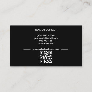 Vintage Key Real Estate qr code Business Card