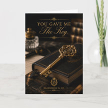 Vintage Key Thank You Card | Mentor Gratitude