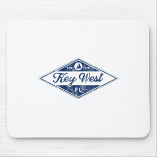 Vintage Key West Florida Keys Established 1828 Bea Mouse Mat