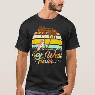 Vintage Key West Florida Keys Retro 70s Beach Vaca T-Shirt
