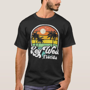 Vintage Key West Florida Keys Retro 70s Beach Vaca T-Shirt