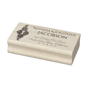 Vintage Keyhole Return Address Stamp