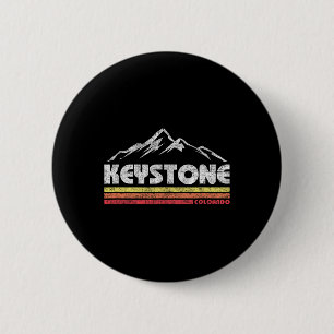 Vintage Keystone Colorado Retro Mountain Bike Skii 6 Cm Round Badge