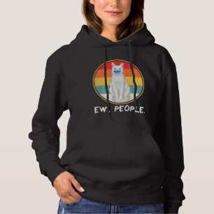 Vintage Khao Manee Ew People Cat Wearing Face Mask Hoodie