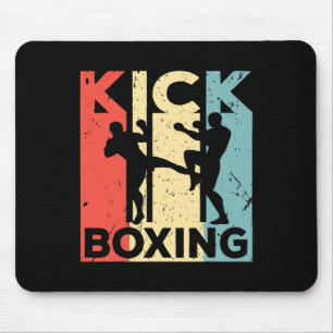 Vintage Kickboxing Tee - Martial Arts Retro Kickbo Mouse Mat
