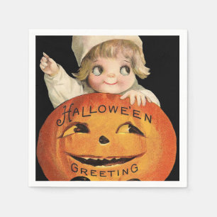 vintage kid Halloween party Napkin