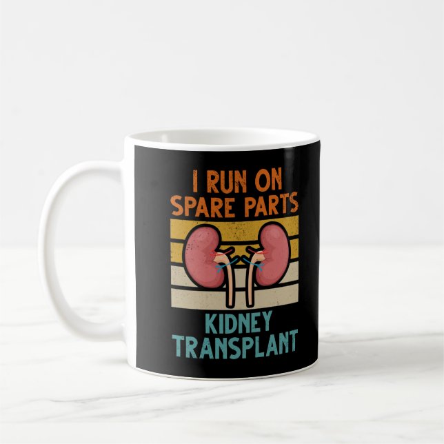 Vintage Kidney Transplant Spare Parts Coffee Mug (Left)