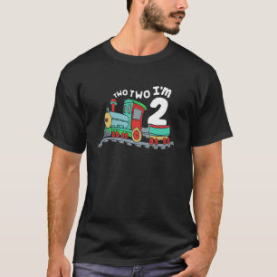 Vintage Kids 2nd Birthday Boy Train Chugga Chugga T-Shirt
