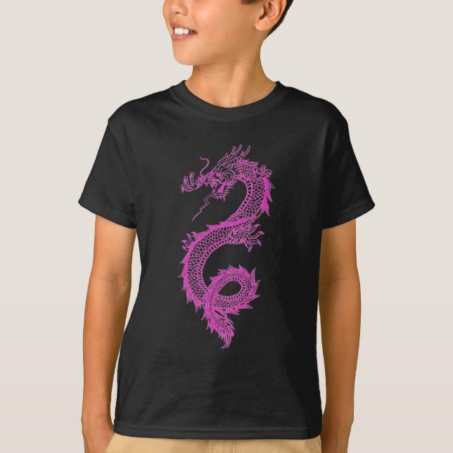 Vintage Kids Chinese Dragon Design Kid's T-Shirt (Front)