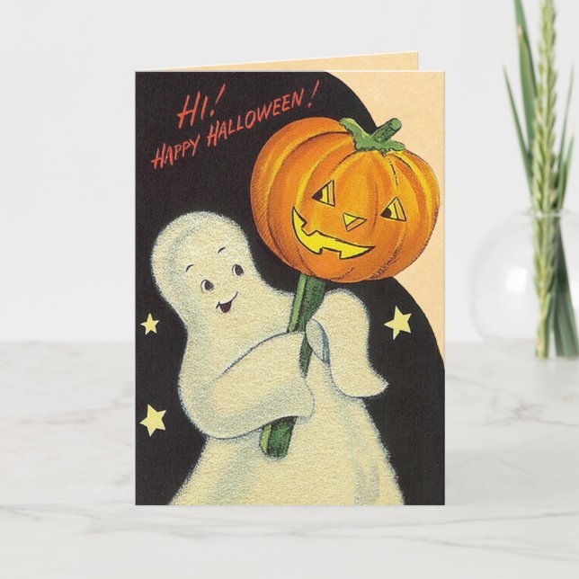 Vintage Kids Halloween Card (Front)