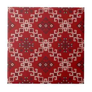 Vintage Kilim Pillow, Decorative Turkish Moroccan Tile