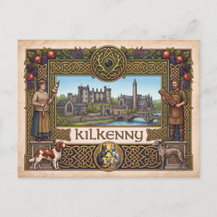 Vintage Kilkenny Ireland Heritage Celtic Postcard