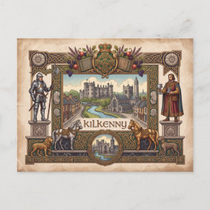 Vintage Kilkenny Ireland Heritage Celtic Postcard