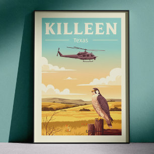 Vintage Killeen Texas Poster