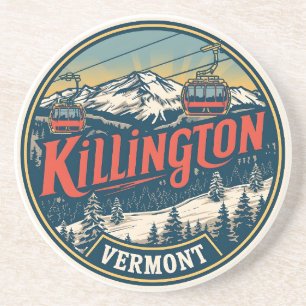 Vintage KILLINGTON Vermont Ski resort mountains Coaster